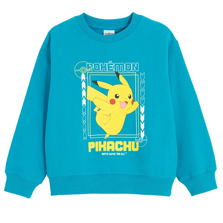 Pikuchu dark green sweatshirt