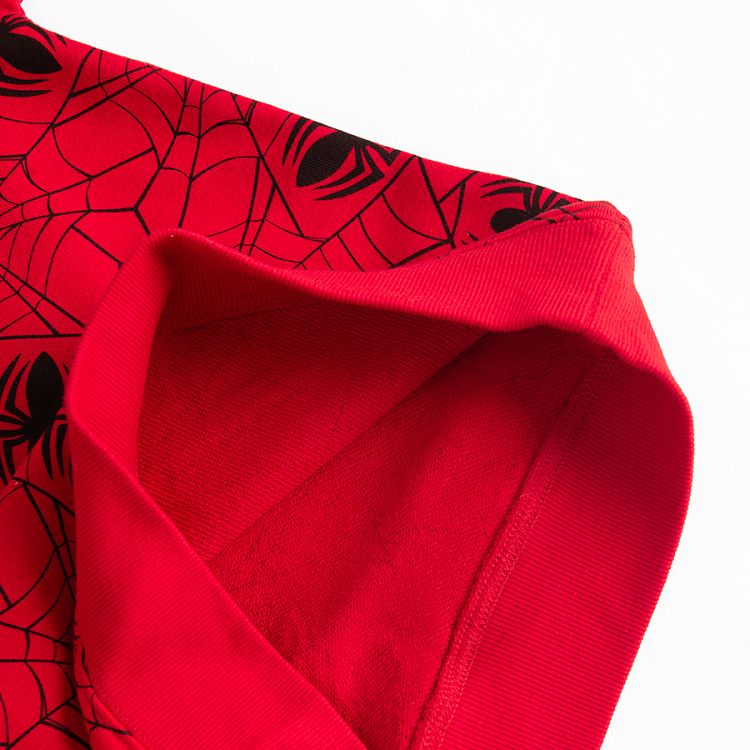 Spiderman red sweatshirt and black jogging pants set- 2 pieces