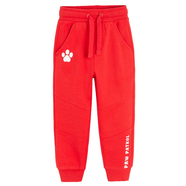 Paw Patrol red sweatshirt and sweatpants set- 2 pieces