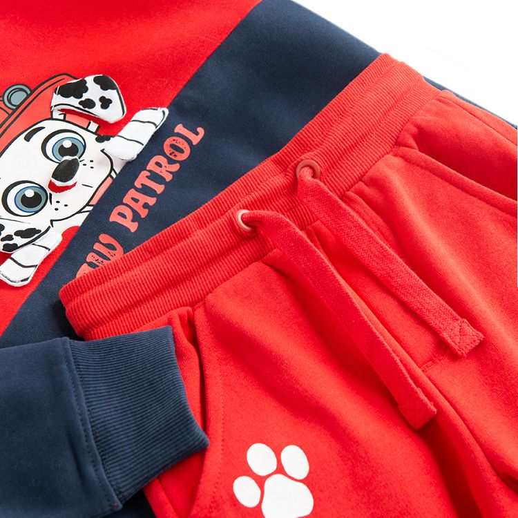 Paw Patrol red sweatshirt and sweatpants set- 2 pieces