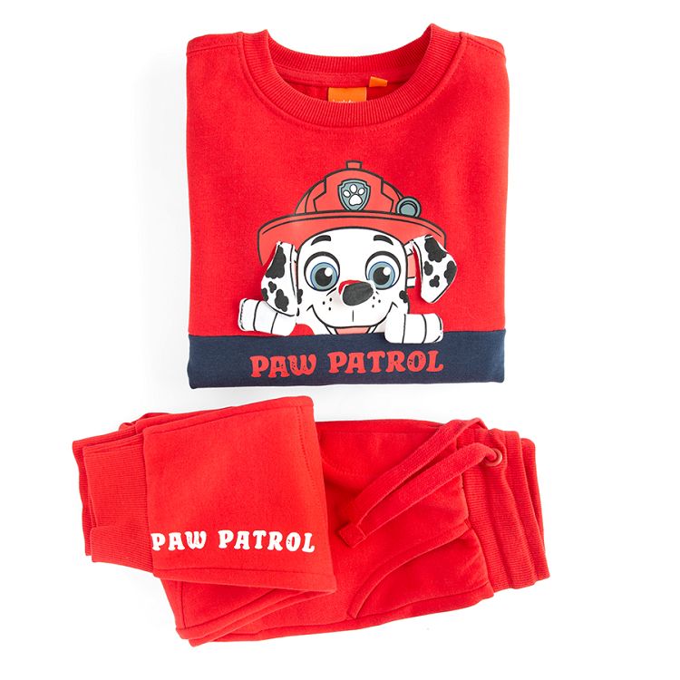 Paw Patrol red sweatshirt and sweatpants set- 2 pieces