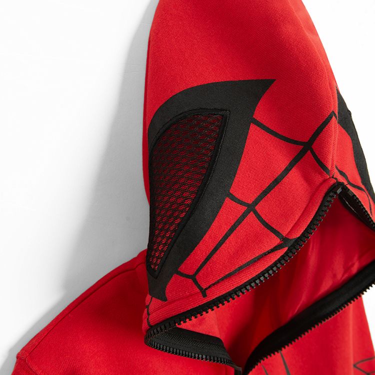 Spiderman red zip through hooded sweatshirt