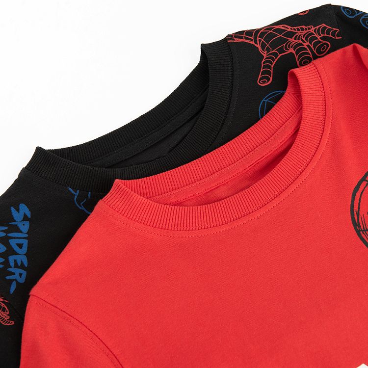 Spiderman red and black blouses- 2 pack