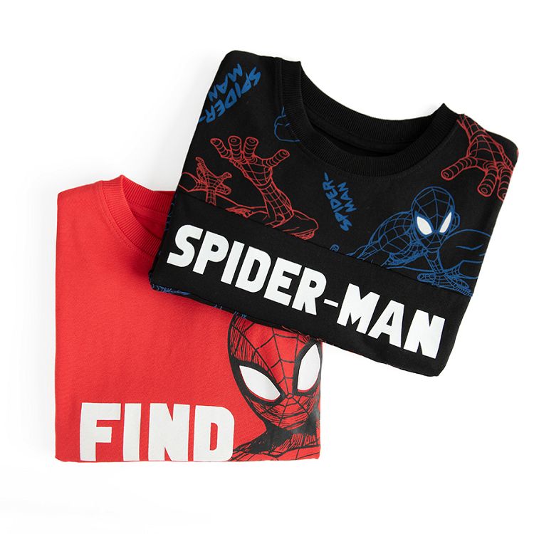 Spiderman red and black blouses- 2 pack