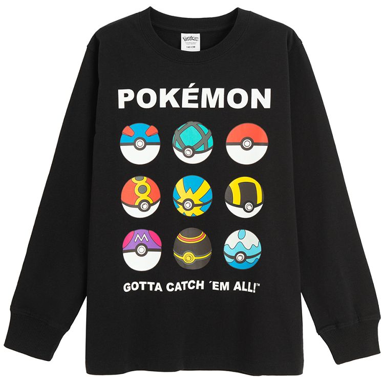 Pokemon black long sleeve blouse