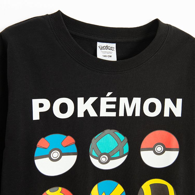 Pokemon black long sleeve blouse