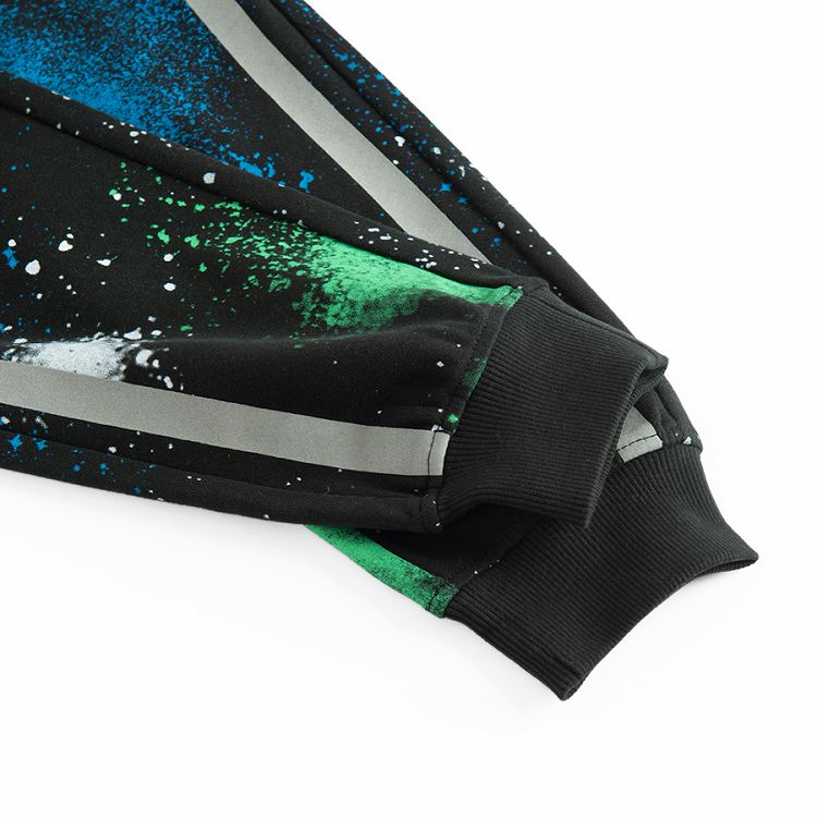 NASA black with paint splash jogging pants