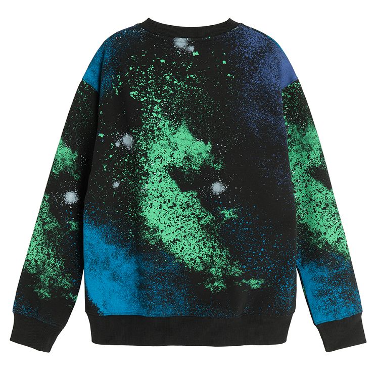 NASA black with pain splash sweatshirt