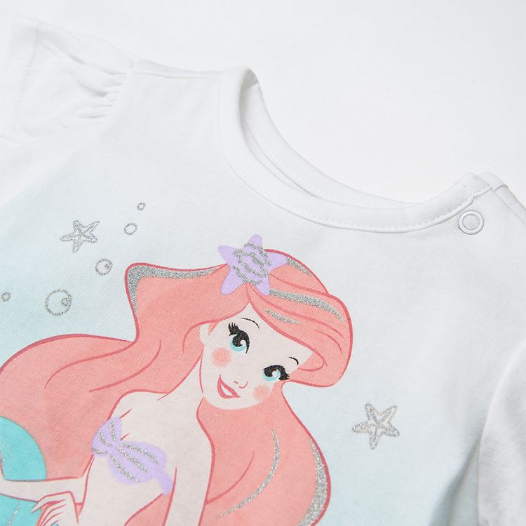 Little Mermaid short sleeve blouse with ruffle