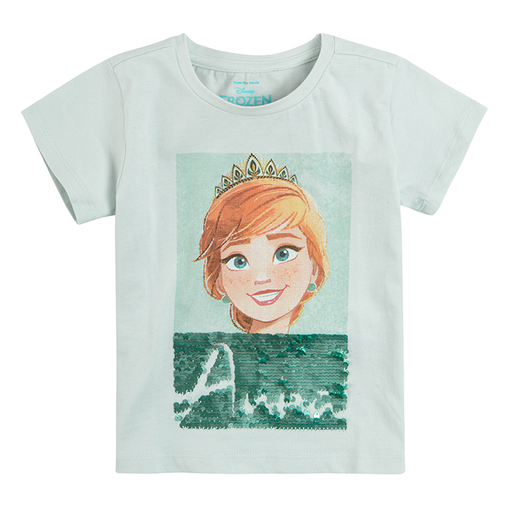 Anna Frozen short sleeve blouse with interactive sequin