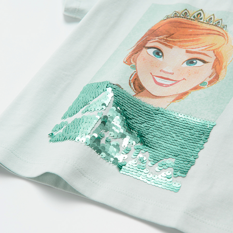 Anna Frozen short sleeve blouse with interactive sequin