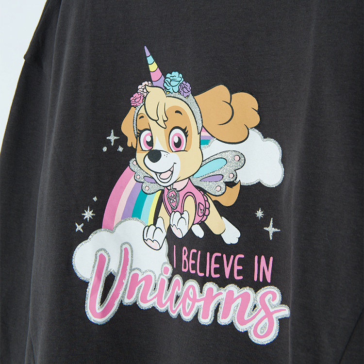 Paw Patrol graphite long sleeve blouse