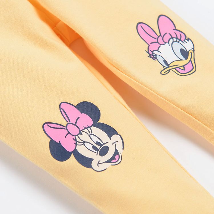 Yellow Minnie Mouse and Daisy Duck leggings