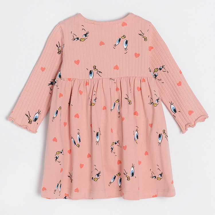 Looney Tunes pink long sleeve dress with matching headband set