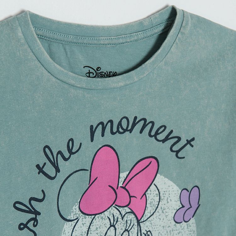 Minnie Mouse long sleeve blouse with 'Cherish the moment' print