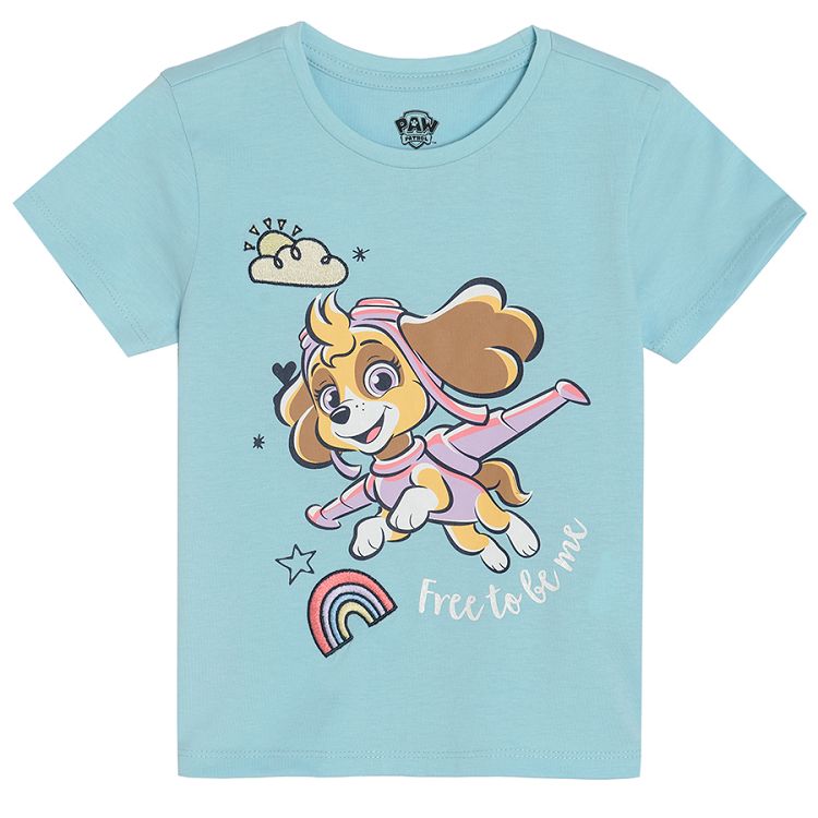 Turquoise Paw Patrol short sleeve T-shirt