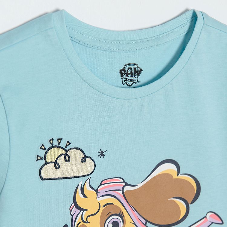 Turquoise Paw Patrol short sleeve T-shirt