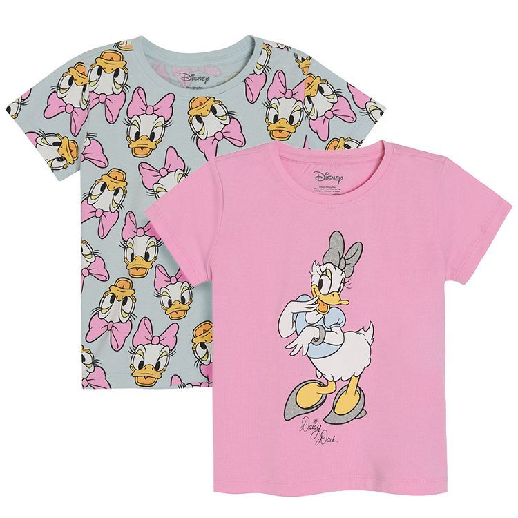 Daisy Duck pink and light blue short sleeve T-shirts- 2pack