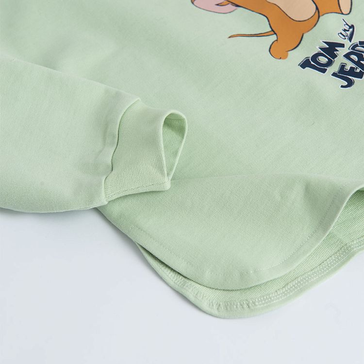 Tom and Jerry green sweatshirt and blue leggings set