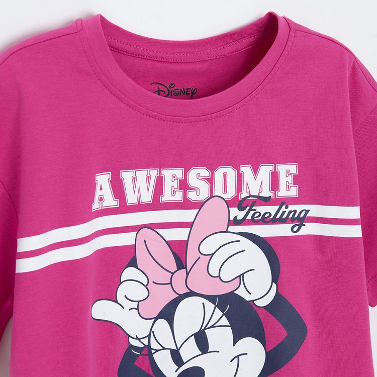 Minnie Mouseshort sleeve T-shirt AWESOME Feeling print