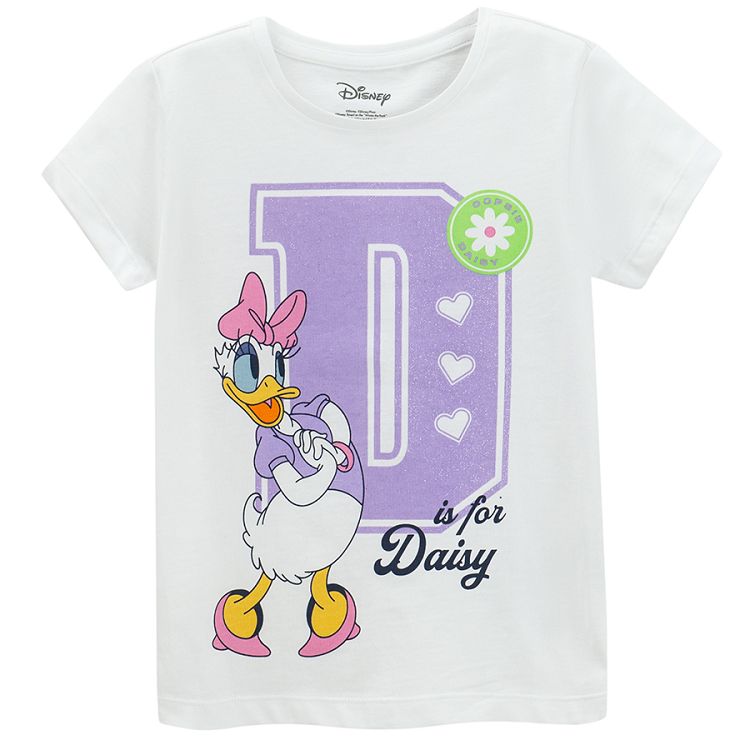 Daisy Duck white and purple short sleeve T-shirts- 2pack