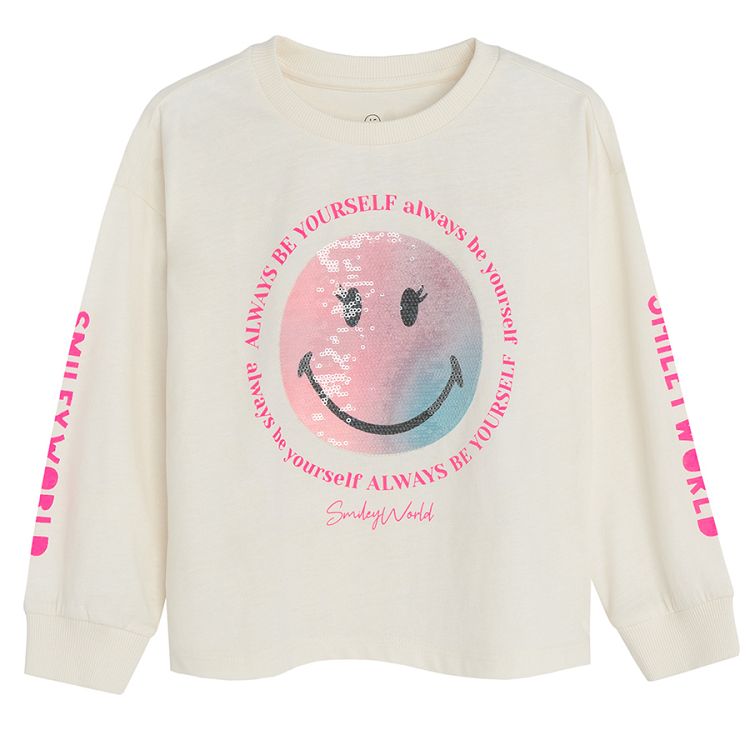 White Smiley sweatshirt