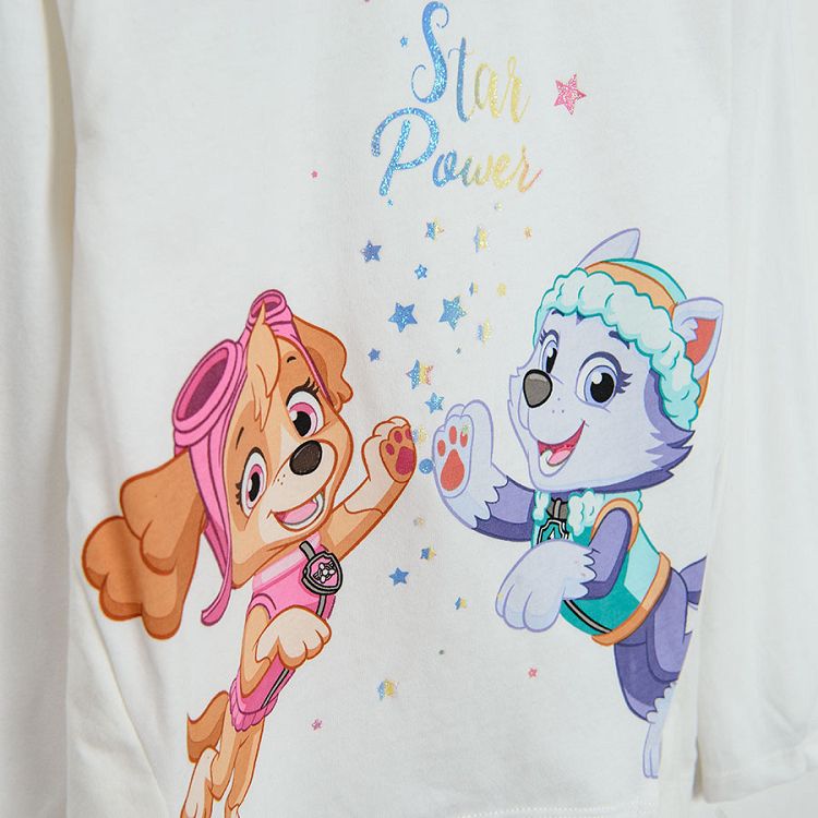 Paw Patrol purple and white long sleeve blouses- 2 pack