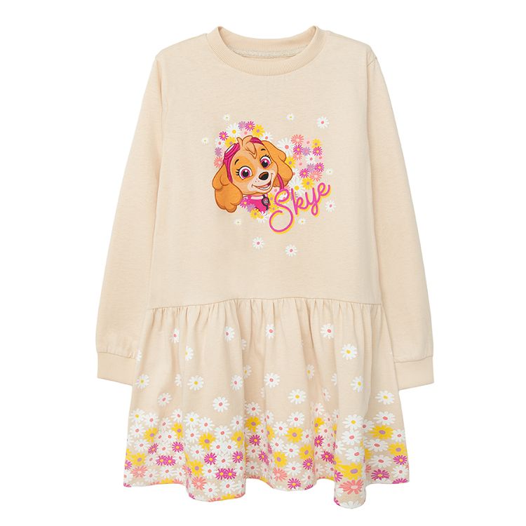 Paw Patrol ecru long sleeve dress