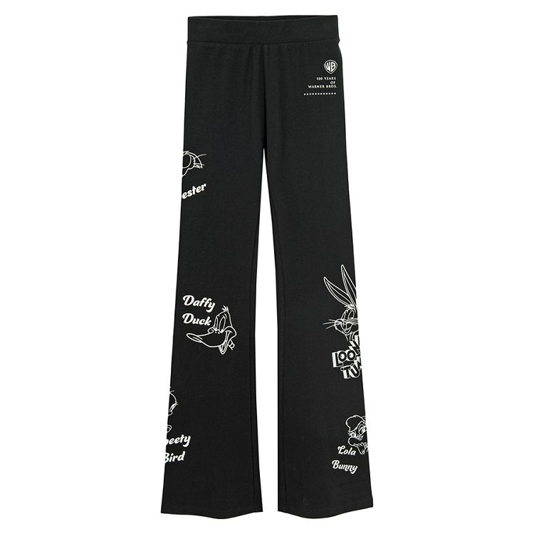 Looney Tunes black wide leg leggings