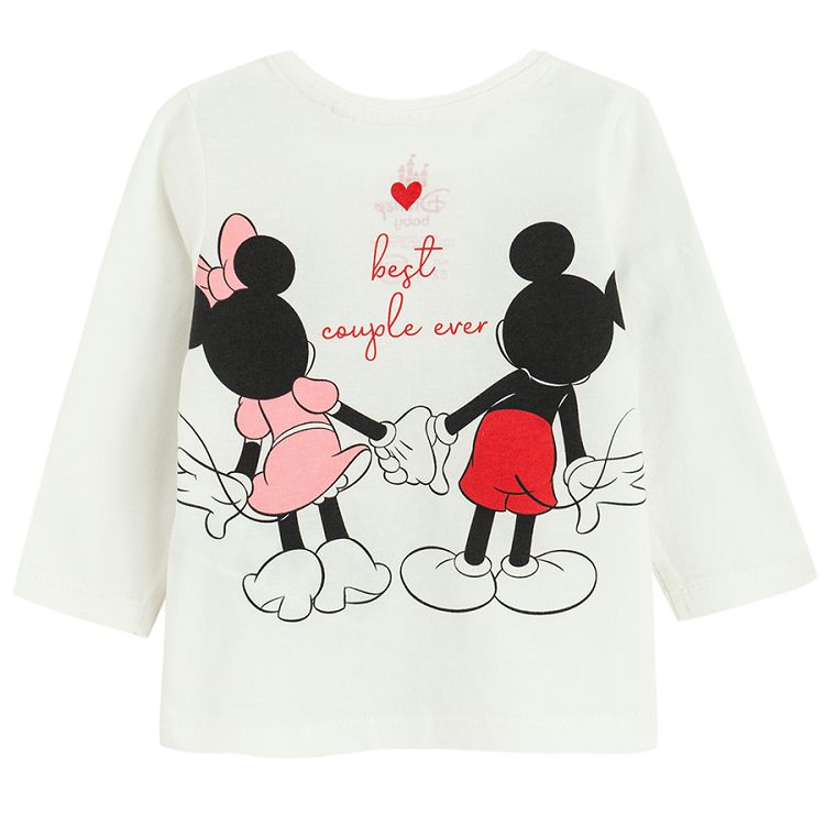 Mickey and Minnie Mouse long sleeve blouse LOVE IS IN THE AIR