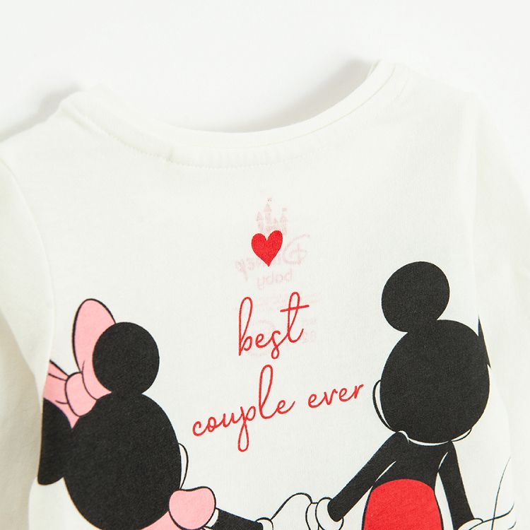 Mickey and Minnie Mouse long sleeve blouse LOVE IS IN THE AIR