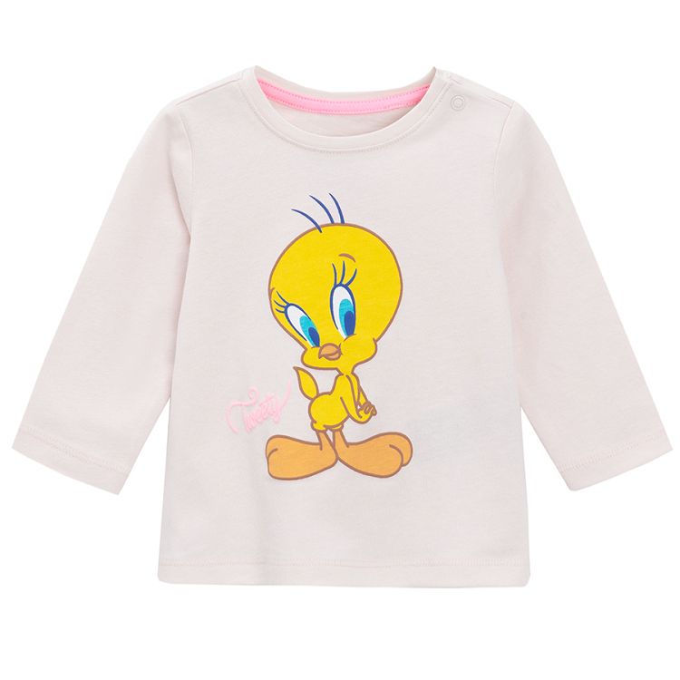 Tweety pink long sleeve blouse