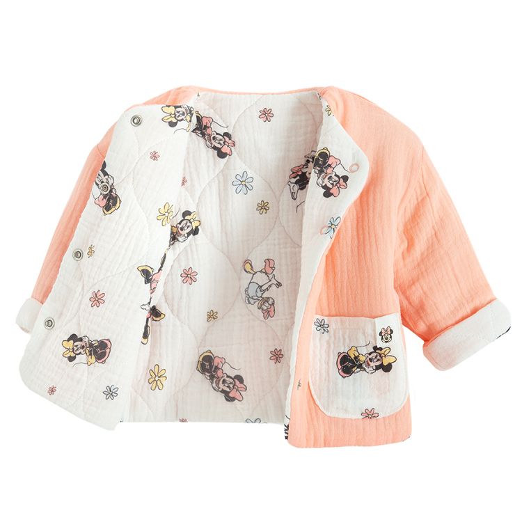 Minnie Mouse ecru button down light jacket