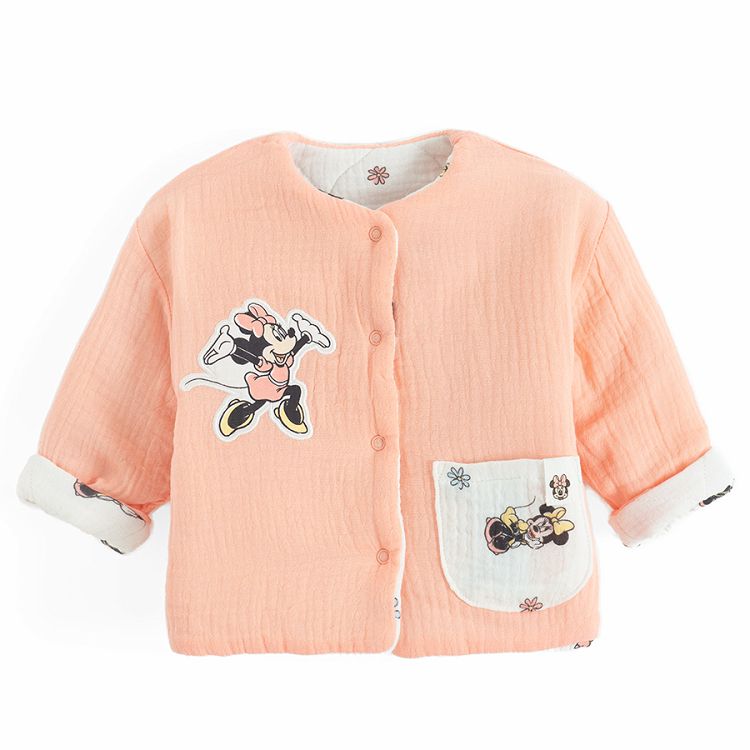 Minnie Mouse ecru button down light jacket