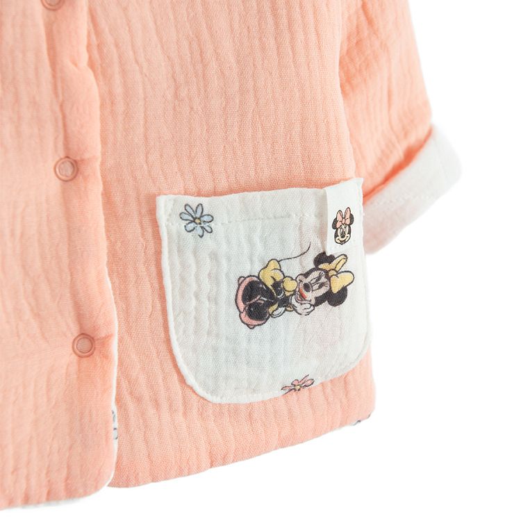 Minnie Mouse ecru button down light jacket