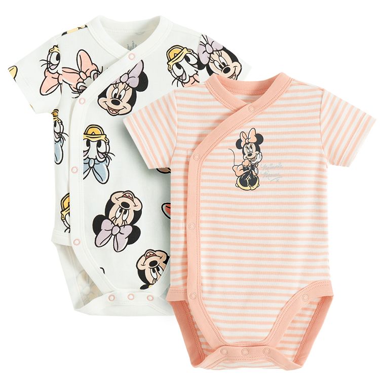 Minnie Mouse and Daisy Duck short sleeve wrap bodysuits