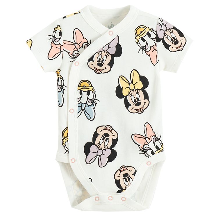 Minnie Mouse and Daisy Duck short sleeve wrap bodysuits