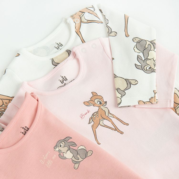 Bambi long sleeve bodysuits- 3 pack