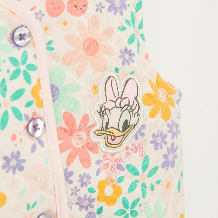 Daisy Duck floral vest with buttons