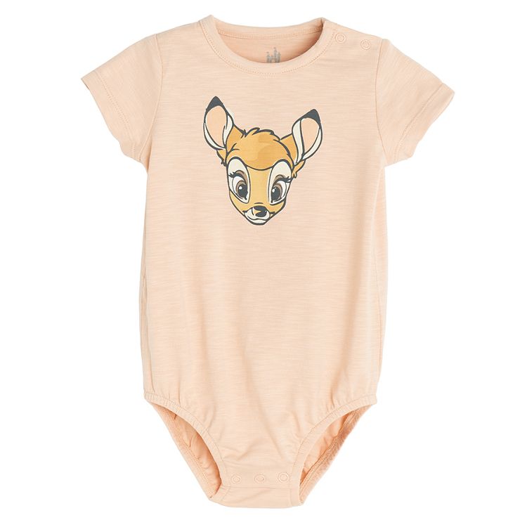 Bambi pink short sleeve bodysuits- 2 pack