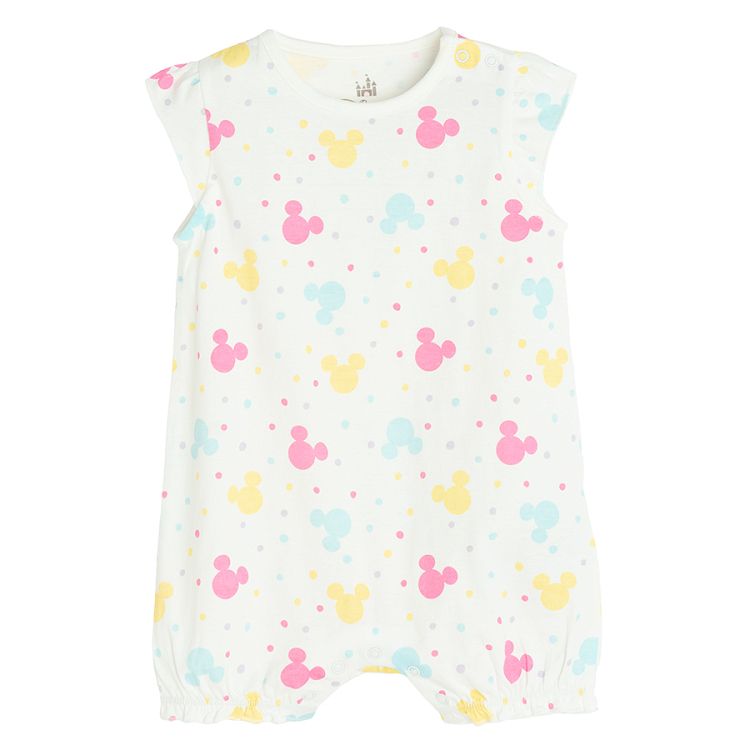 Minnie Mouse white and pink romper- 2 pack