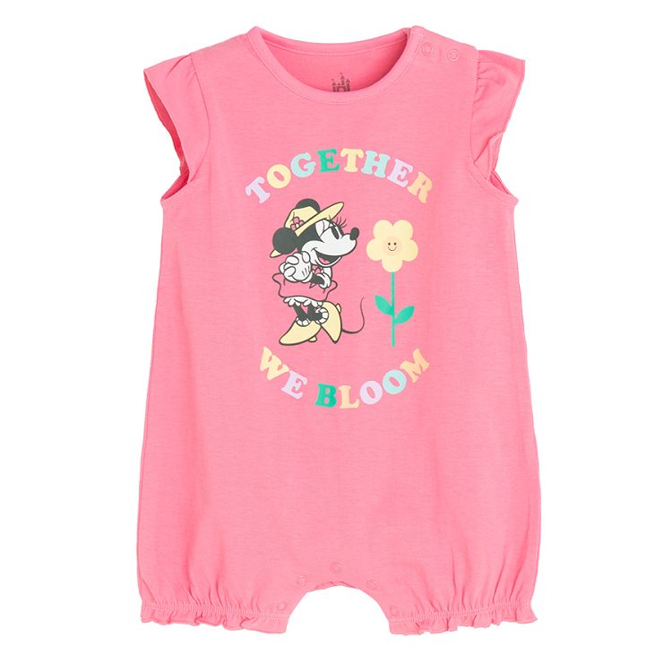 Minnie Mouse white and pink romper- 2 pack