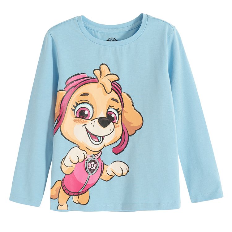 Paw Patrol white, blue and pink long sleeve blouses- 3 pack