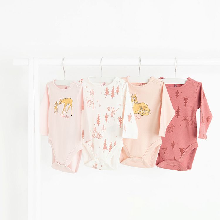 Bambi long sleeve bodysuits- 4 pack