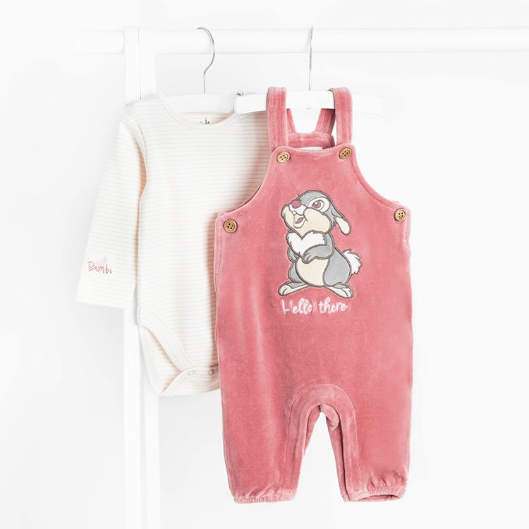 Chip and Dale long sleeve bodysuit and dungaree set - 2 pieces