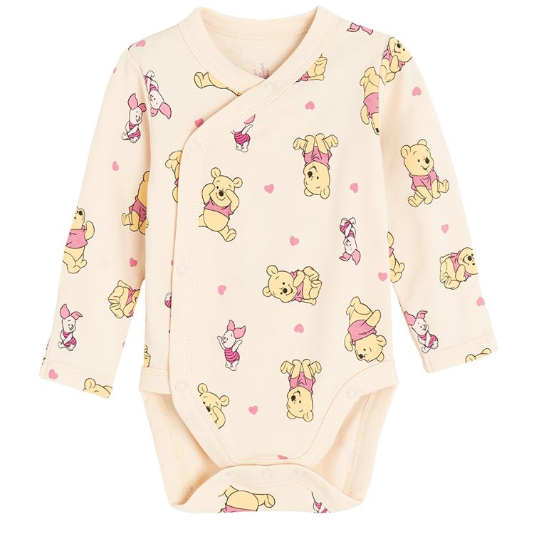 Winnie the Pooh long sleeve wrap bodysuits