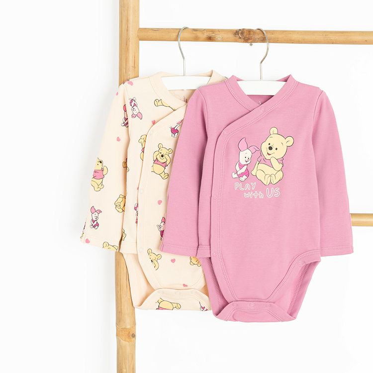 Winnie the Pooh long sleeve wrap bodysuits