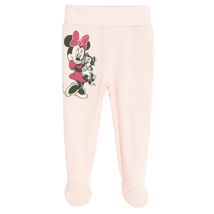 Minnie Mouse pink and burgundy footed leggings- 2 pack