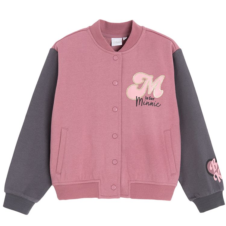 Minnie Mouse warm pink and black sweatshirt