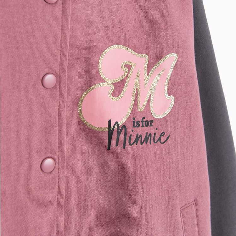 Minnie Mouse warm pink and black sweatshirt